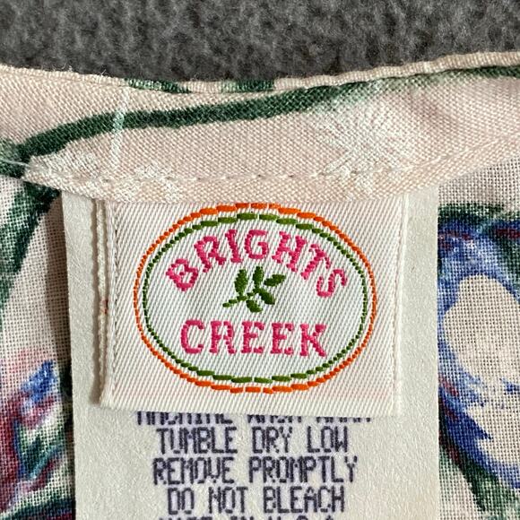 Vtg 80s 90s NOS Brights Creek Cottage Garden Midi Dress Romantic Boho 14? Floral - Picture 13 of 15